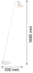 Lampadar AVALONE 1xE27/15W/230V alb Argon 8001