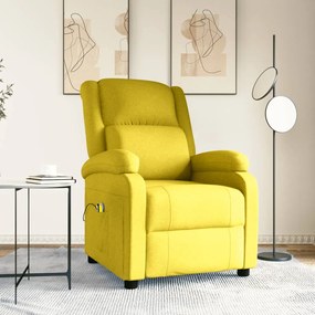 3124820 vidaXL Fotoliu de masaj electric, galben deschis, textil