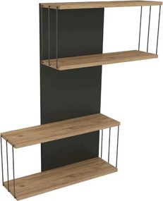 Raft DESTAN, pin/gri antracit, PAL melaminat, 48x19x96 cm