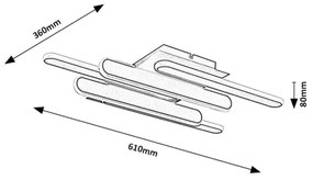 Rabalux 71050 - Plafonieră LED SINDRI/36W/230V