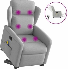 vidaXL Scaun electric pentru masaj picioare în picioare stofa gri nor