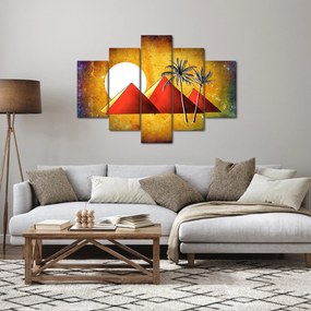 Tablou cu piramidele egiptene pictate (150x105 cm)