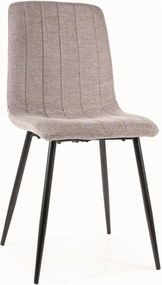 Scaun ALAN, gri/negru, stofa/metal, 45x39x91 cm