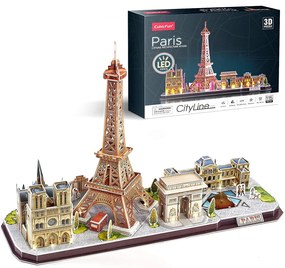 PUZZLE 3D LED PARIS - 115 PIESE - CUBICFUN (L525h)