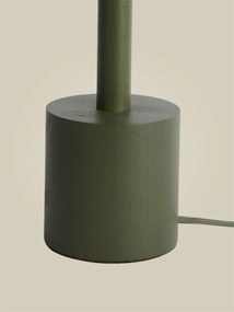 Lampa de masa LED din lemn de frasin verde Okinawa