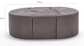 Taburet gri Alya – Artie