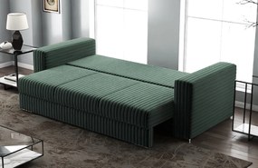 Canapea extensibilă dumonde cu ladă de depozitare si sezut confortabil din spuma high-density, Gloria Ambience Verde 240x100 cm