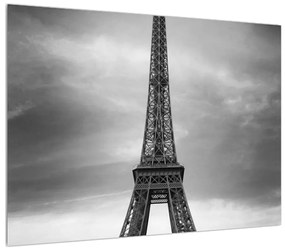 Tablou cu turnul Eiffel și mașina galbenă (70x50 cm), în 40 de alte dimensiuni noi