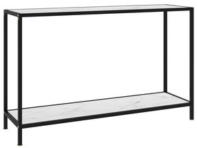 vidaXL Masă consolă, alb, 120 x 35 x 75 cm, sticlă securizată