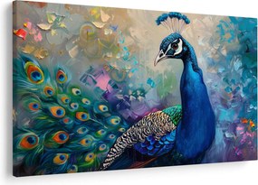 Tablou - Pictura de un păun (90x60 cm)