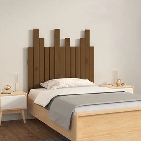 824806 vidaXL Tăblie de pat pentru perete, maro miere, 82,5x3x80 cm, lemn pin
