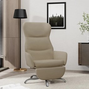 3097480 vidaXL Scaun de relaxare cu suport picioare, gri deschis, microfibră