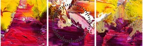 Tablou cu abstracție - pictura (cu ceas) (90x30 cm)