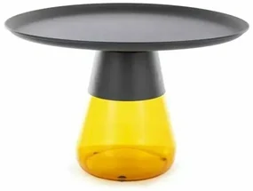 Măsuță de cafea Carini B, negru / portocaliu