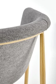 Scaun tapitat k489 gri/auriu