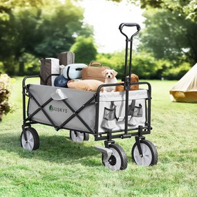 Cărucior de mână gri deschis