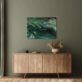 Tablou pe sticlă - Marmură verde (70x50 cm)