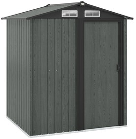 Outsunny Căsuță de Grădină cu Acoperiș Înclinat, 152x132x188 cm, Verde | Aosom Romania