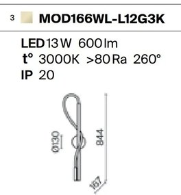 Aplica de perete LED design modern Tau