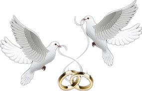 Serviciu de personalizare cu inele argintii sau aurii a lumanarilor de nunta