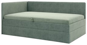 Pat matrimonial 110 cm Optoman (verde) (cu somieră și saltea) (cu sp. depozitare). 1098579