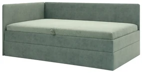 Pat matrimonial 110 cm Optoman (verde) (cu somieră și saltea) (cu sp. depozitare). 1098579