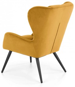 Fotoliu Tyrion velvet mustariu H91 cm