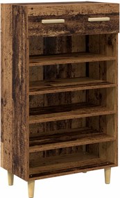 vidaXL Dulap pentru pantofi Lemn vechi 60 x 35 x 105 cm Lemn compozit