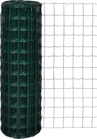 vidaXL Euro gard, verde, 25 x 1,2 m, oțel