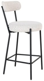 Scaun de bar alb (înălțime șezut 65 cm) Badalona – House Nordic