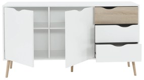 Comodă, stejar sonoma/alb, OSLO 75381