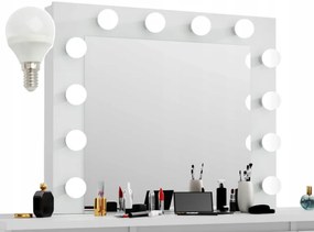 Masă de toaletă cu oglindă LED Cleopatra White