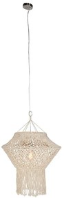 Lampă suspendată rustică Macramé 90 cm - String