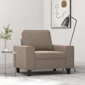 348969 vidaXL Fotoliu canapea, gri taupe, 60 cm, textil microfibră
