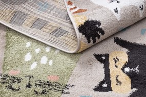 Covor FUN Kittens pentru copii, pisici bej - SECUNDAR-COTATI PRODUSUL