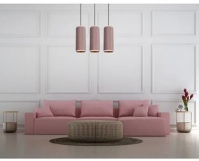 Lustr AVALO 3xE27/60W/230V cablu roz roz-miediu