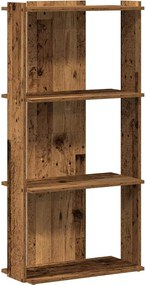 vidaXL Bibliotecă cu 3 etaje din lemn vechi 60x30x120cm lemn prelucrat