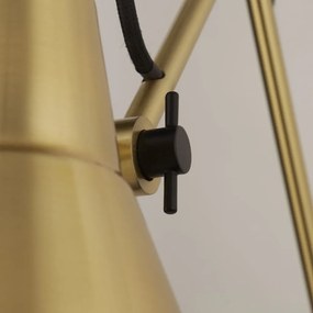 Aplica de perete cu brat articulat Swing alama