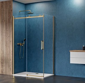 Cabina dus rectangulara cu usa glisanta LINK GOLD 100x80x200 cm