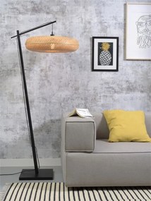 Lampadar eco din bambus Palawan negru/ natur, 60x15cm
