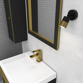 Spot de perete MIZU 1xGU10/8W/230V negru/alamă