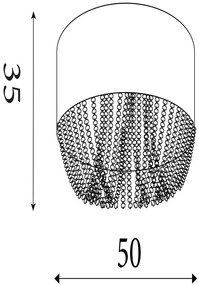 Plafoniera design elegant Bellano 5L