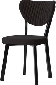 Set Masa Barton din MDF cu 4 Scaune  din metal, culaore negru, 140 cm