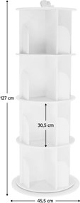 Raft pivotant, 4 poliţe, alb, ERION TIP 1 + cadou