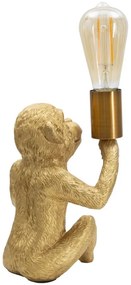 Lampa aurie din polirasina, Soclu E27 Max 40W, 17x14,5x25 cm, Monkey Mauro Ferretti