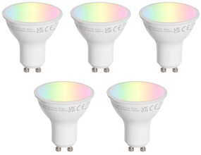 Set de 5 becuri LED GU10 clare de 50 mm 4.7W 400 lm 2200-2400K