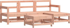 vidaXL Set mobilier relaxare de grădină, 5 piese, lemn masiv douglas