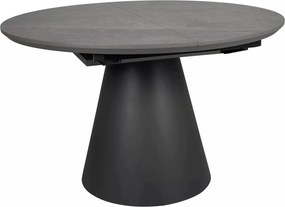Masa extensibila ANGEL II, gri cu efect de marmura/negru, 120/160x120x