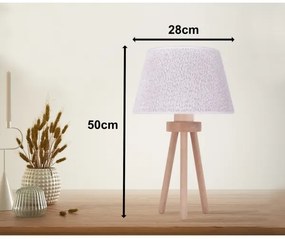 Lampă de masă Duolla BOUCLE 1xE27/15W/230V d. 28 cm alb/lemn