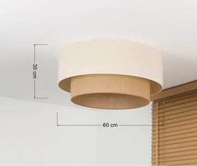 Duolla - Plafonieră BOHO 3xE27/15W/230V diam. 60 cm crem/bej